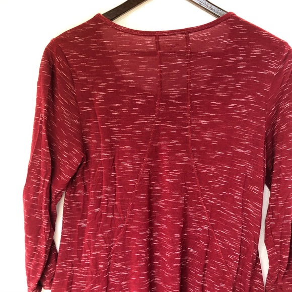 3/$15 Style & Co. Long Sleeved Red Top Size M - Picture 5 of 5